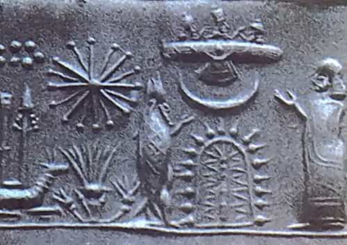 Mesopotamian cylinder seal impression 1000b.c.