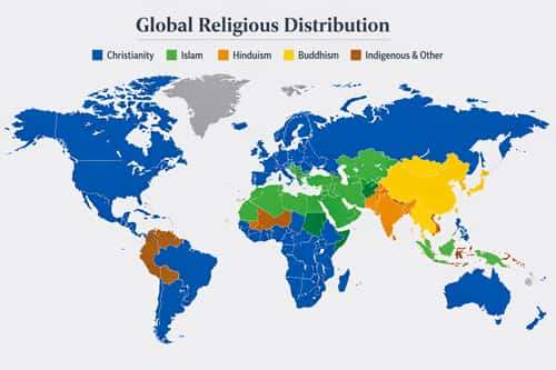 World Religions - Global Religious Distribution